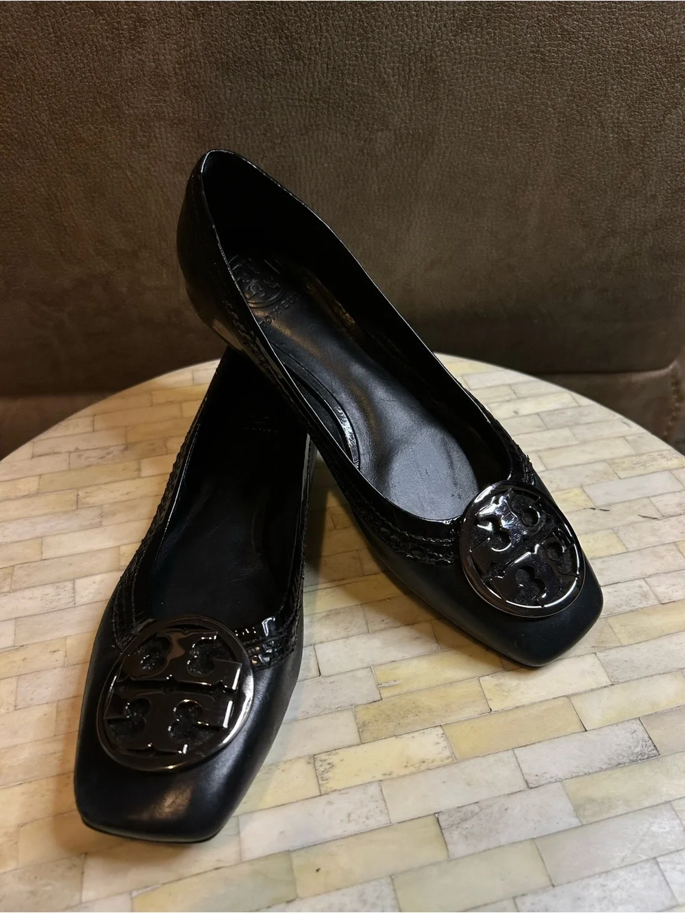 Tory Burch Thea black flats size 8.5